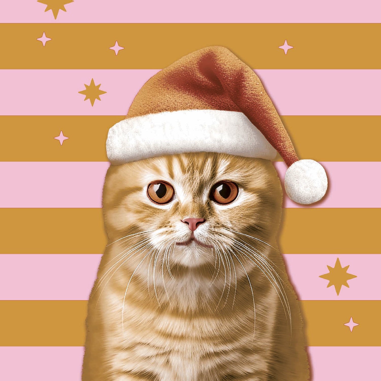 Paper + Design servet Xmas Cat goud 33 x 33 cm 20 stuks