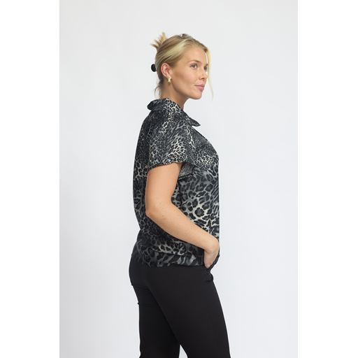 2-Biz Florence Bluse, Black Leo, XXL