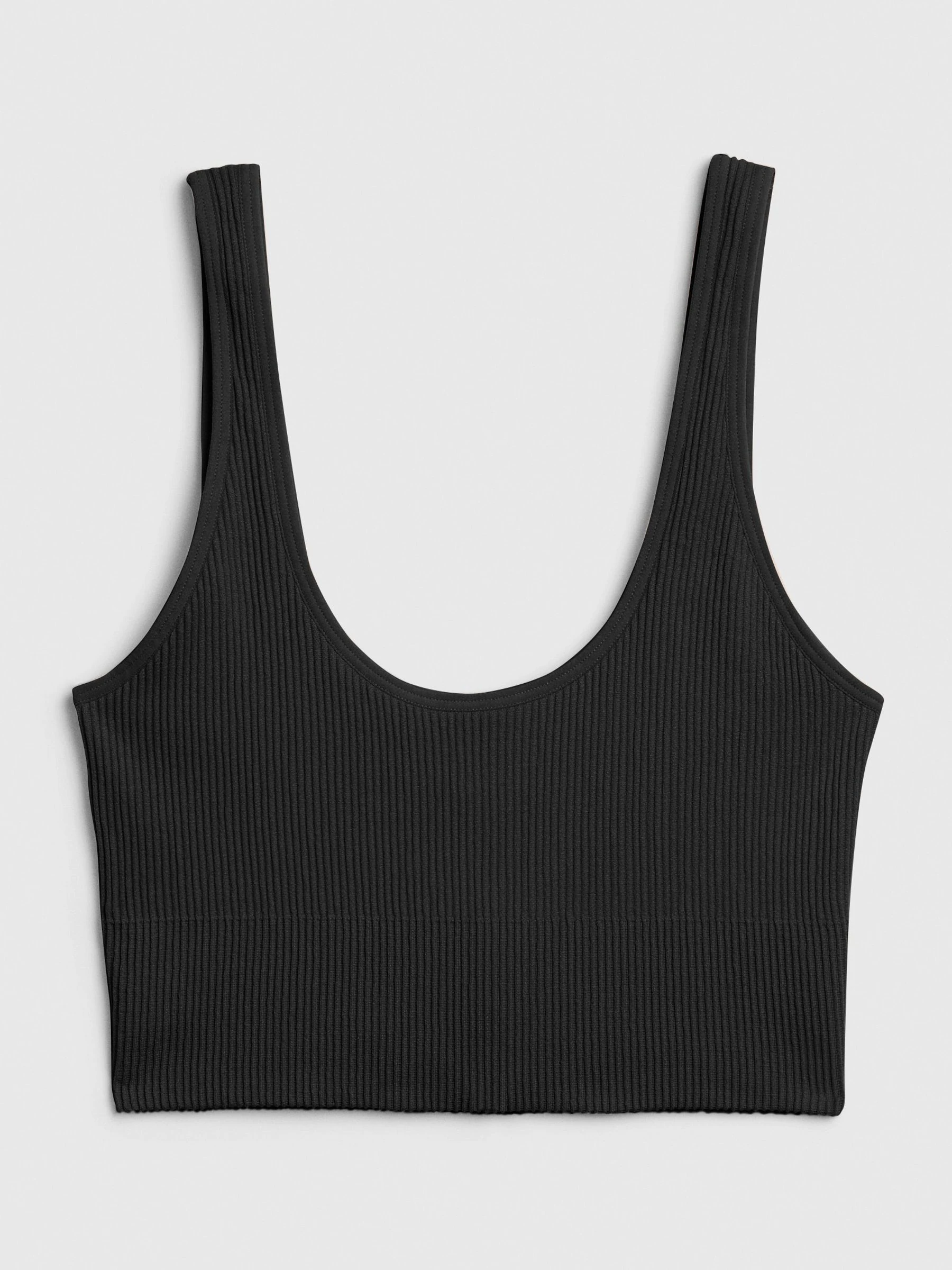 Zwart - Gap naadloze geribbelde bralette