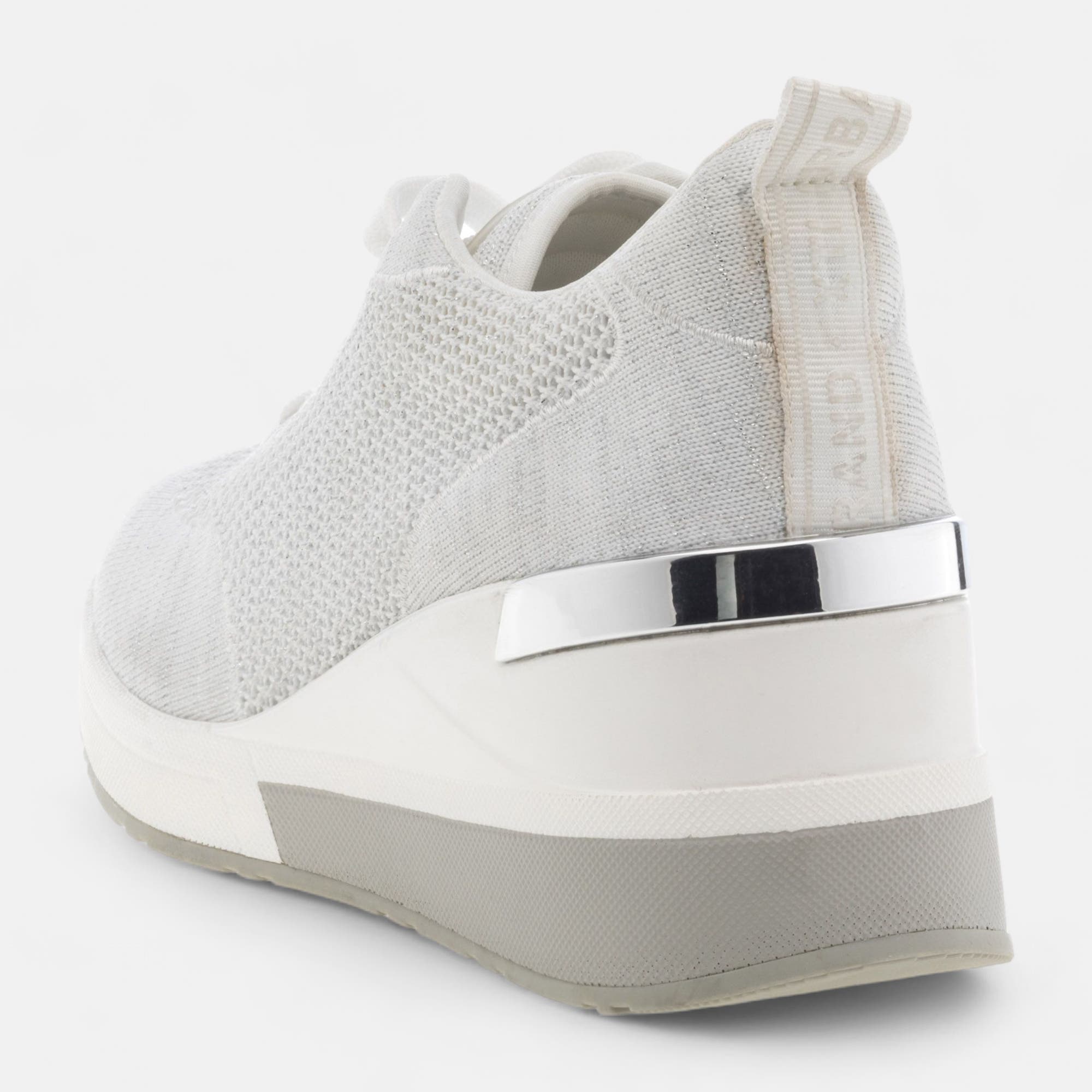 Baskets basses à talon compensé Femme blanc