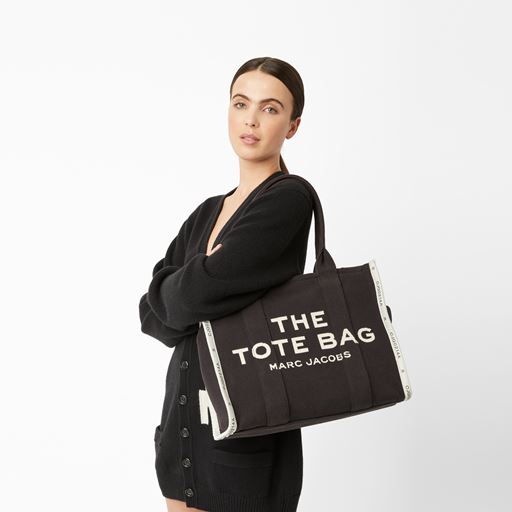 Marc Jacobs The Jacquard Big Traveler Tote Taske, Black
