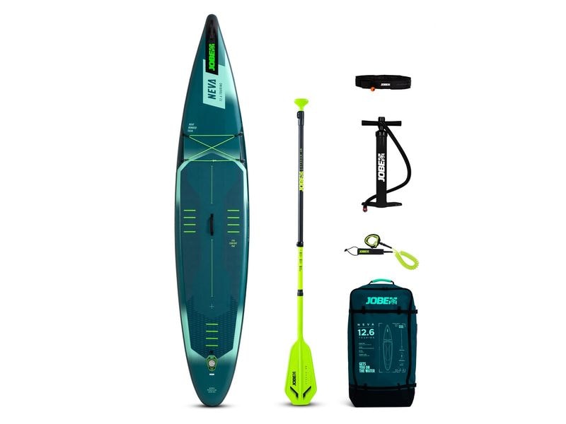 JOBE SUP Board Aero Neva 12.6 Package Stand-Up Paddle-Set für Abenteuer auf dem Wasser