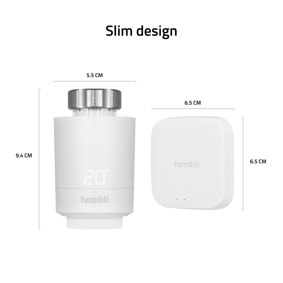 Hombli - Smart Radiator Termostat Starterkit (2+BT Bridge)