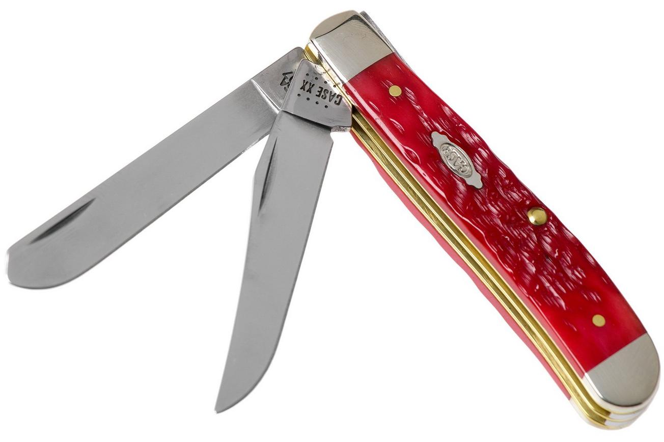 Case Mini Trapper Dark Red Bone, Peach Seed Jig, 31952, 6207 CV zakmes