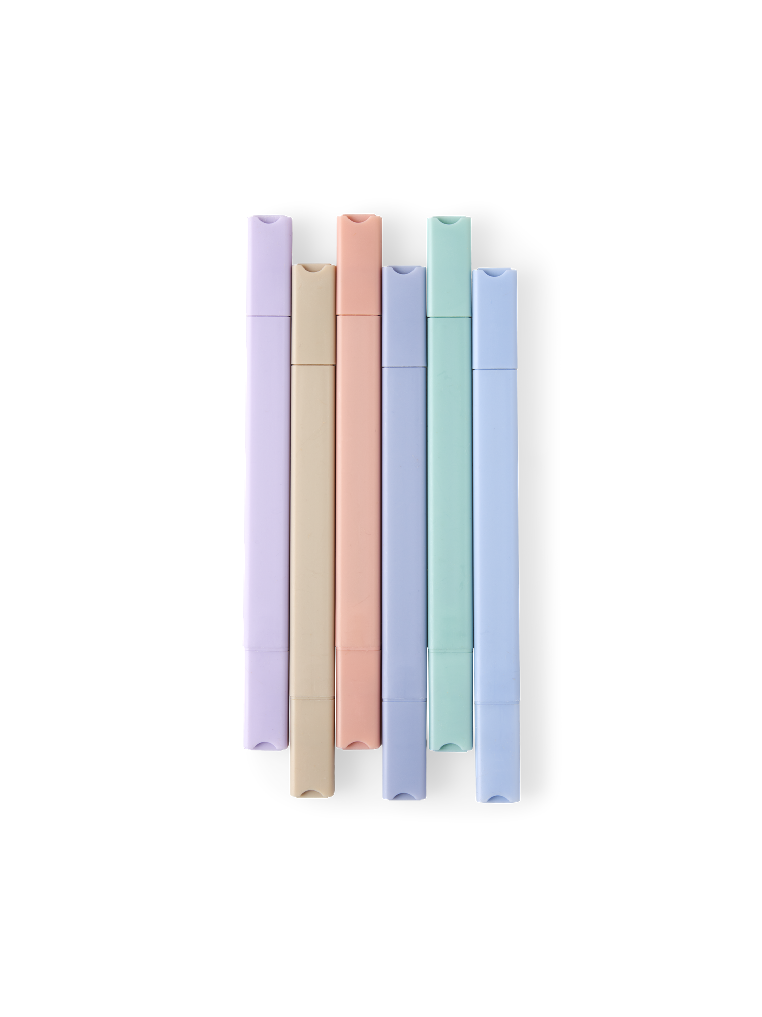 Highlighter-sæt | Polypropylen/vandbaseret blæk. 6 stk. | Multi