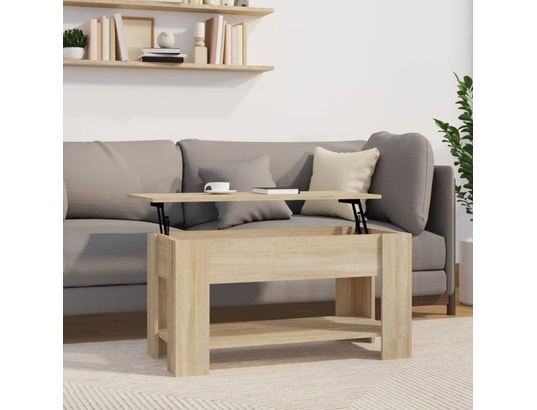 VIDAXL - Table basse chêne sonoma 101x49x52 cm bois d'ingénierie