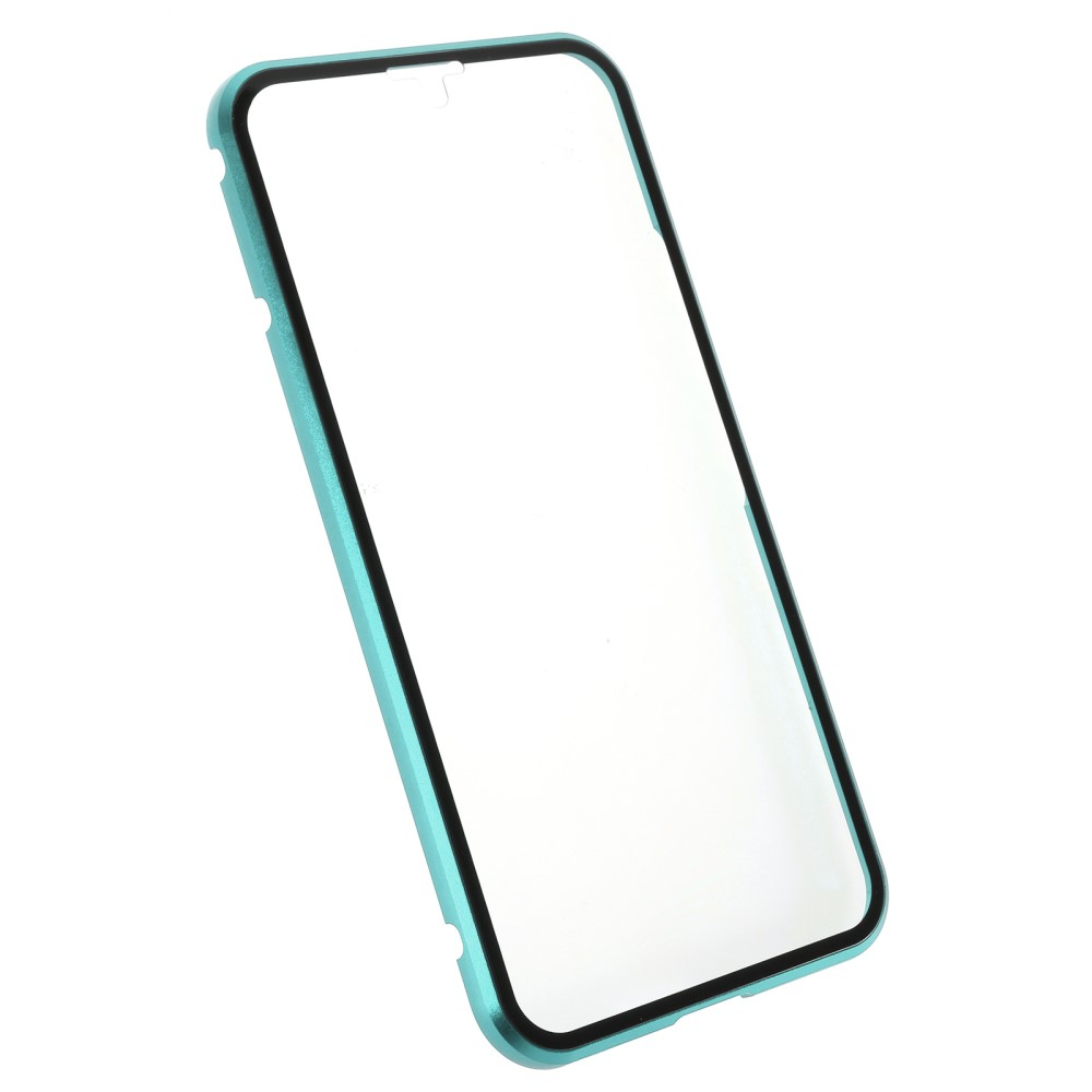 Samsung Galaxy S22 5G Magnetische Alu Schutzhülle mit Panzer Glas Backcover   Displayschutz (Magnet-Technologie) - Grün