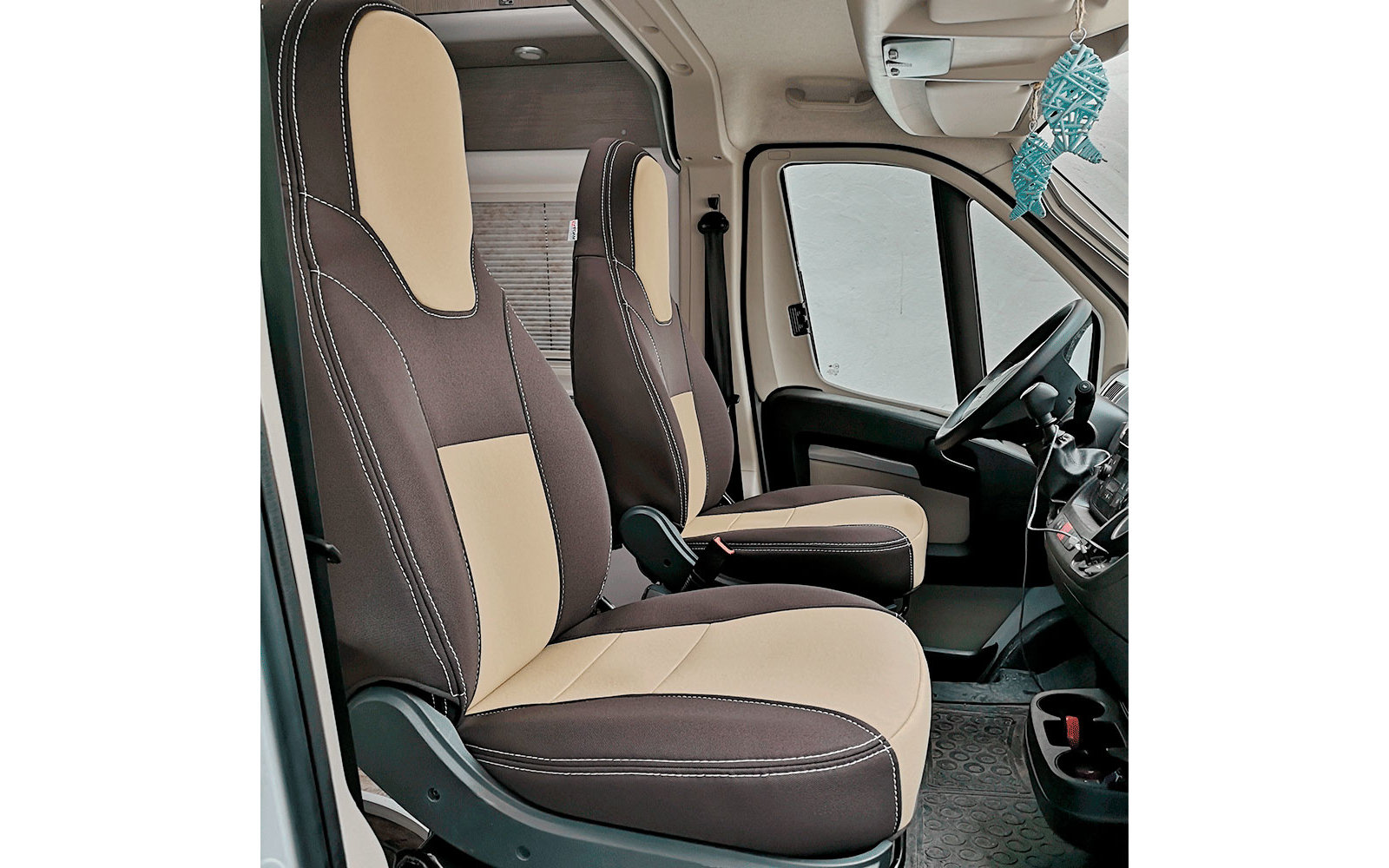 Sitzbezüge Montecarlo 2 Stück Fiat Ducato, Citroën Jumper, Peugeot Boxer Bj. 2006 - 2020