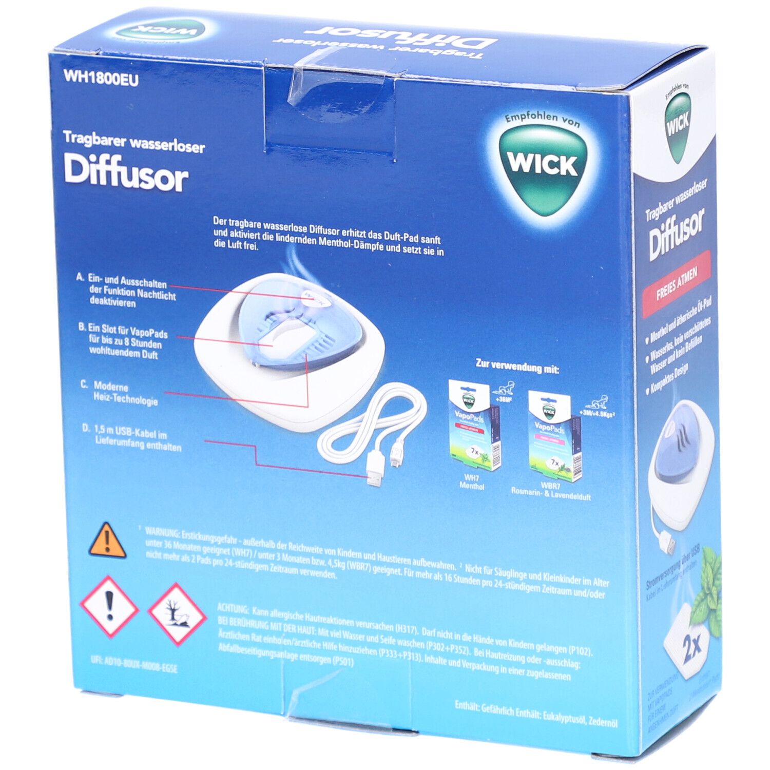 WICK Wasserloser tragbarer Diffuser