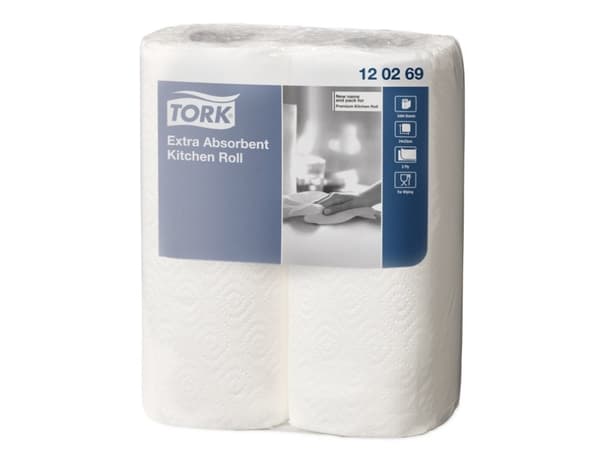 Køkkenruller Tork Ekstra Plus Premium 2-lag hvid - (24 ruller pr. pakke)