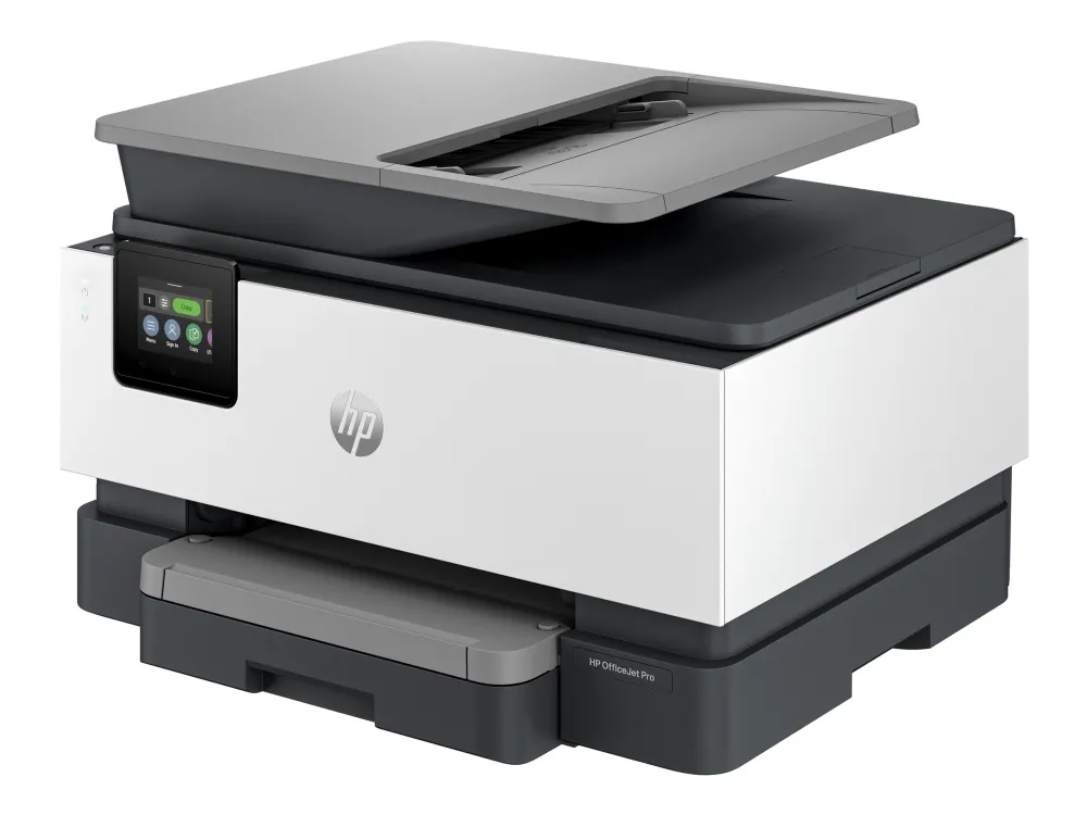 HP Officejet Pro 9120b All-in-One - Multifunktionsprinter - farve - blækprinter - Legal (216 x 356 mm) (original) - A4/Legal (medie) - op til 19 spm (kopiering) - op til 20 spm (udskriver) - 250 ark - 33.6 Kbps - USB 2.0, LAN, Wi-Fi(n), USB vært
