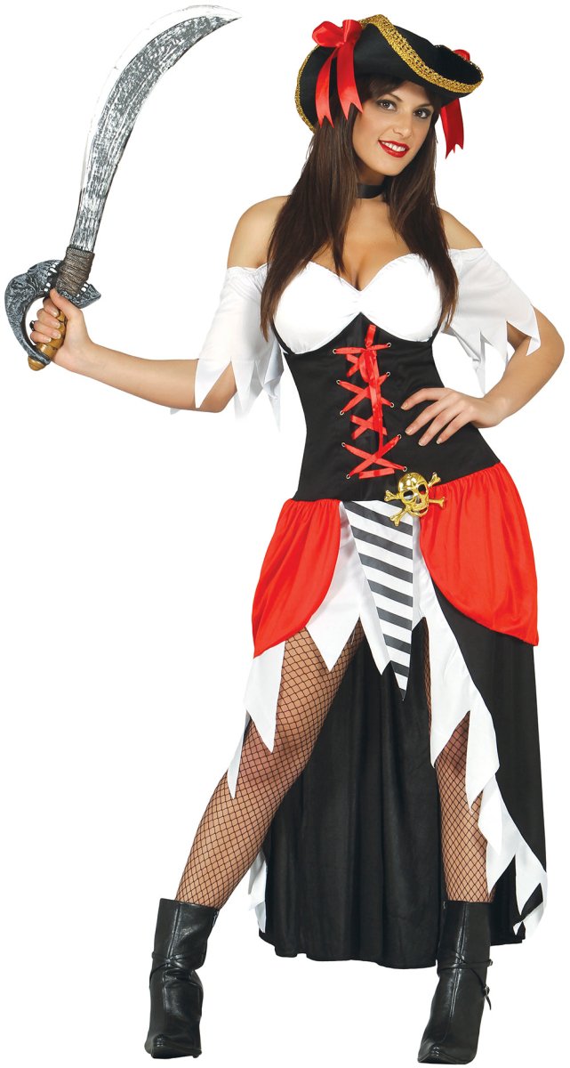 Piratenpak Dames Rood Luxe