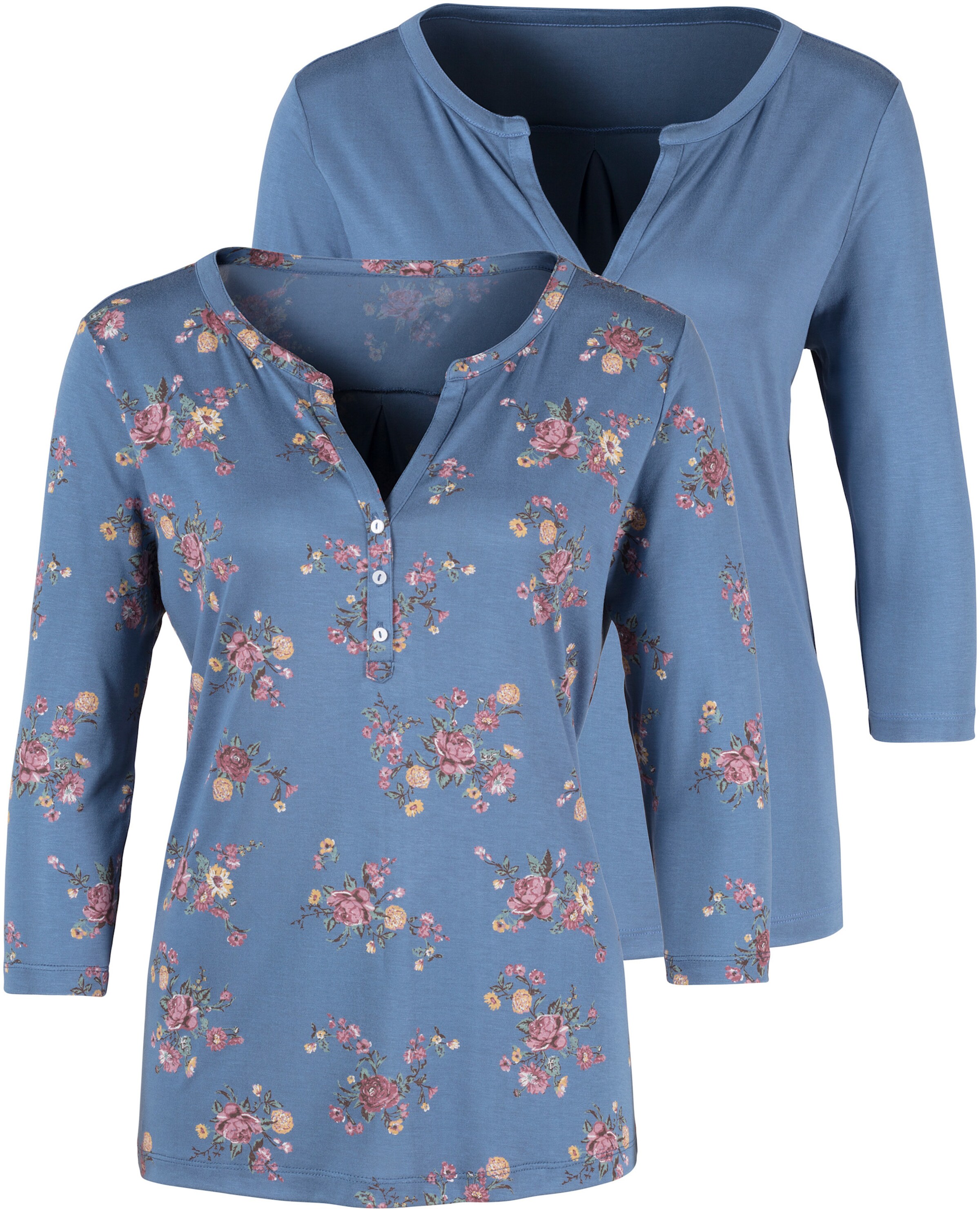 LASCANA 3/4-Arm-Shirt in blau