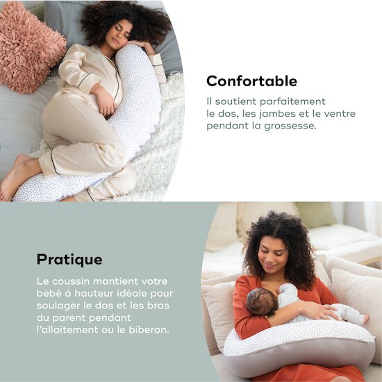 Coussin de maternité doomoo Buddy   risotto taupe        de               Babymoov