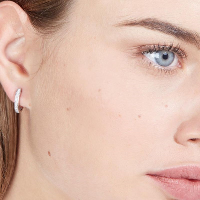 Boucles d'oreilles Or Blanc et Diamant