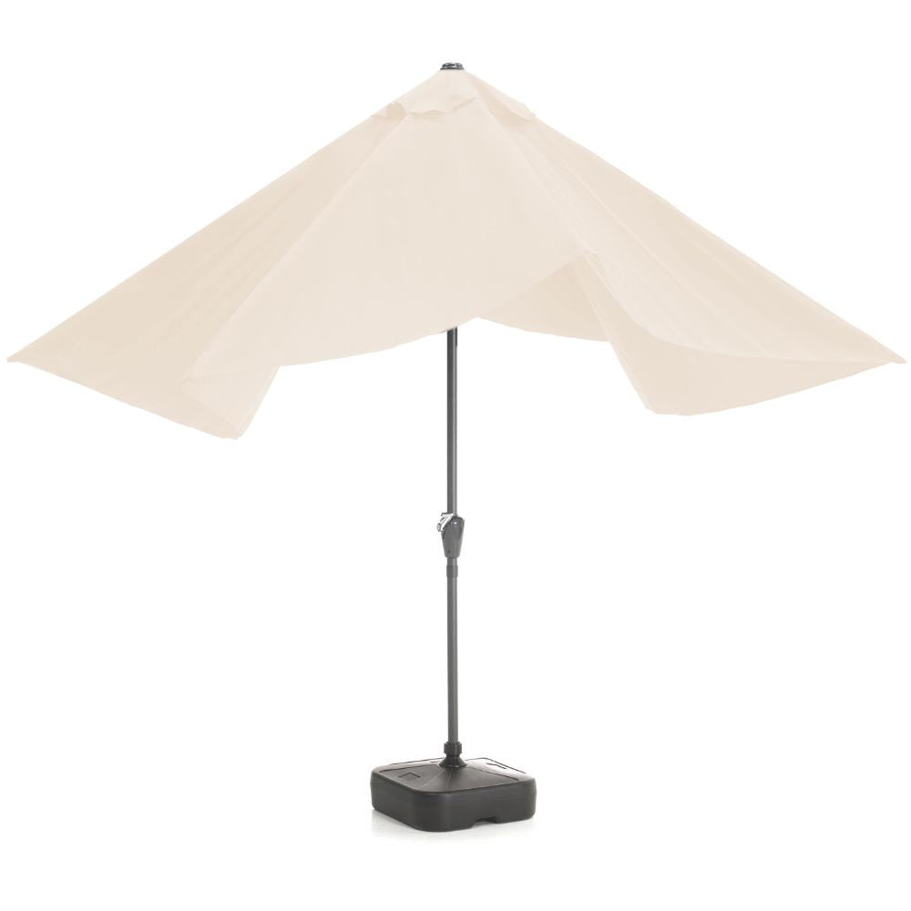 Staande parasol in aluminium - 200x300 cm - gebroken wit