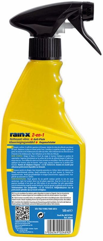 Rain-X - 2-in-1 Glass Cleaner - 500ml - Reiniging en Waterafstotend