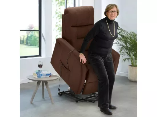 Fauteuil releveur électrique en tissu pour séniors SOLACE