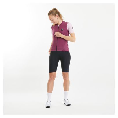 Maillot Manches Courtes Femme LeBram Ventoux Uni Framboise
