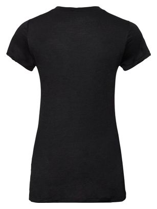 Maillot Manches Courtes Odlo Merino 130 Noir Femme