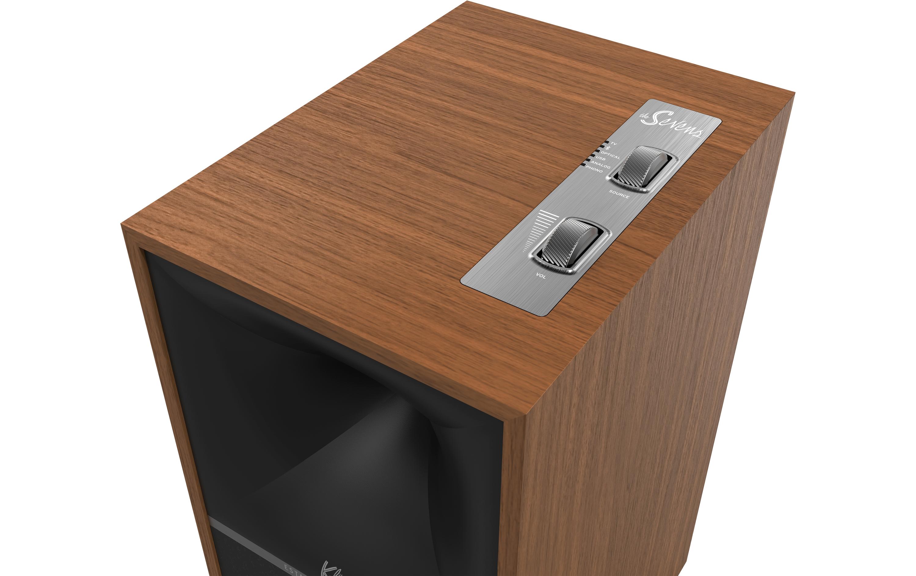 Regallautsprecher Paar The Sevens – Walnuss<br>Aktivlautsprecher-Paar mit Bluetooth und digitalen Anschlüssen