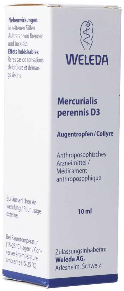 Weleda Mercurialis perennis 3 D<br>10 ml, Augentropfen, Lösung