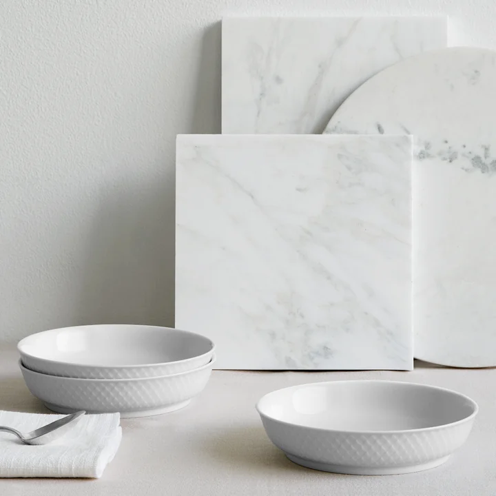 Lyngby Porcelæn - Rhombe Schale Ø 22 cm, marble