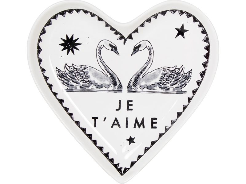 Hartvormige schaal Je t'aime Ø22cm