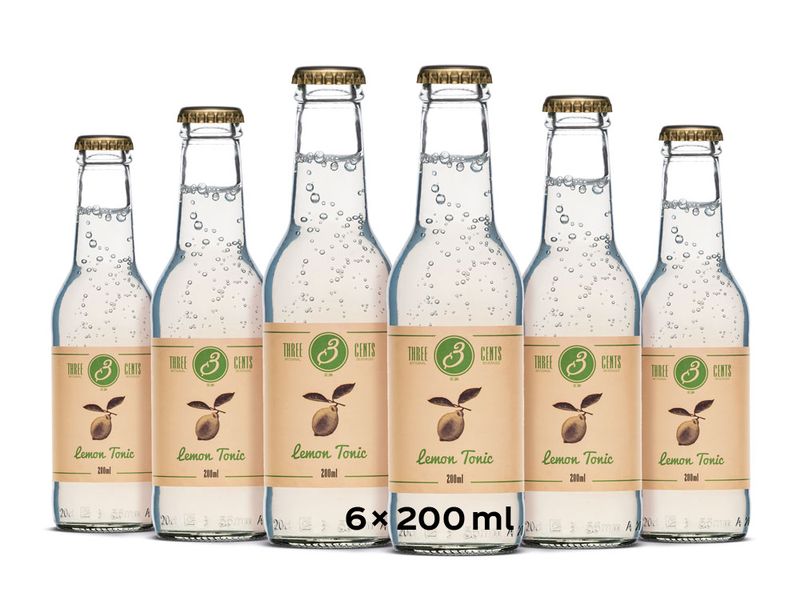 Three Cents Soft-Drinks Lemon Tonic 6 x 0.2 l Erfrischungsgetränk mit Tonicgeschmack
