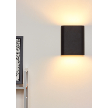 Lucide Ovalis Wandlamp zwart