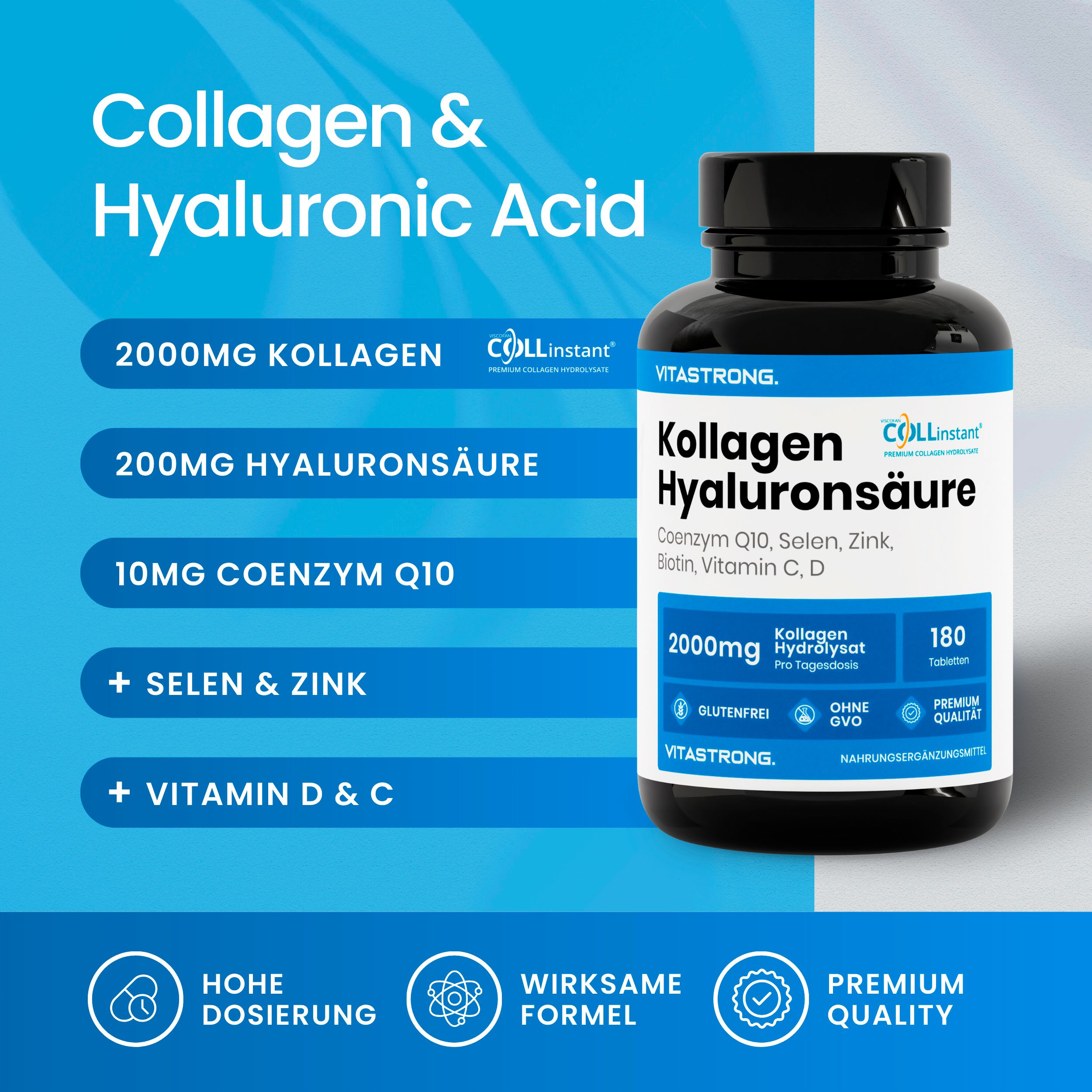 Vitastrong Kollagen & Hyaluronsäure