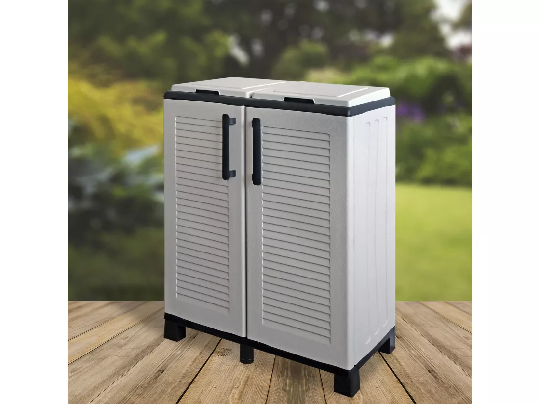 Demi-penderie en polypropylène de l\`éco, ligne pratique pour tirer pleinement parti de l\`espace, l 680 x p370 x h 900 mm.