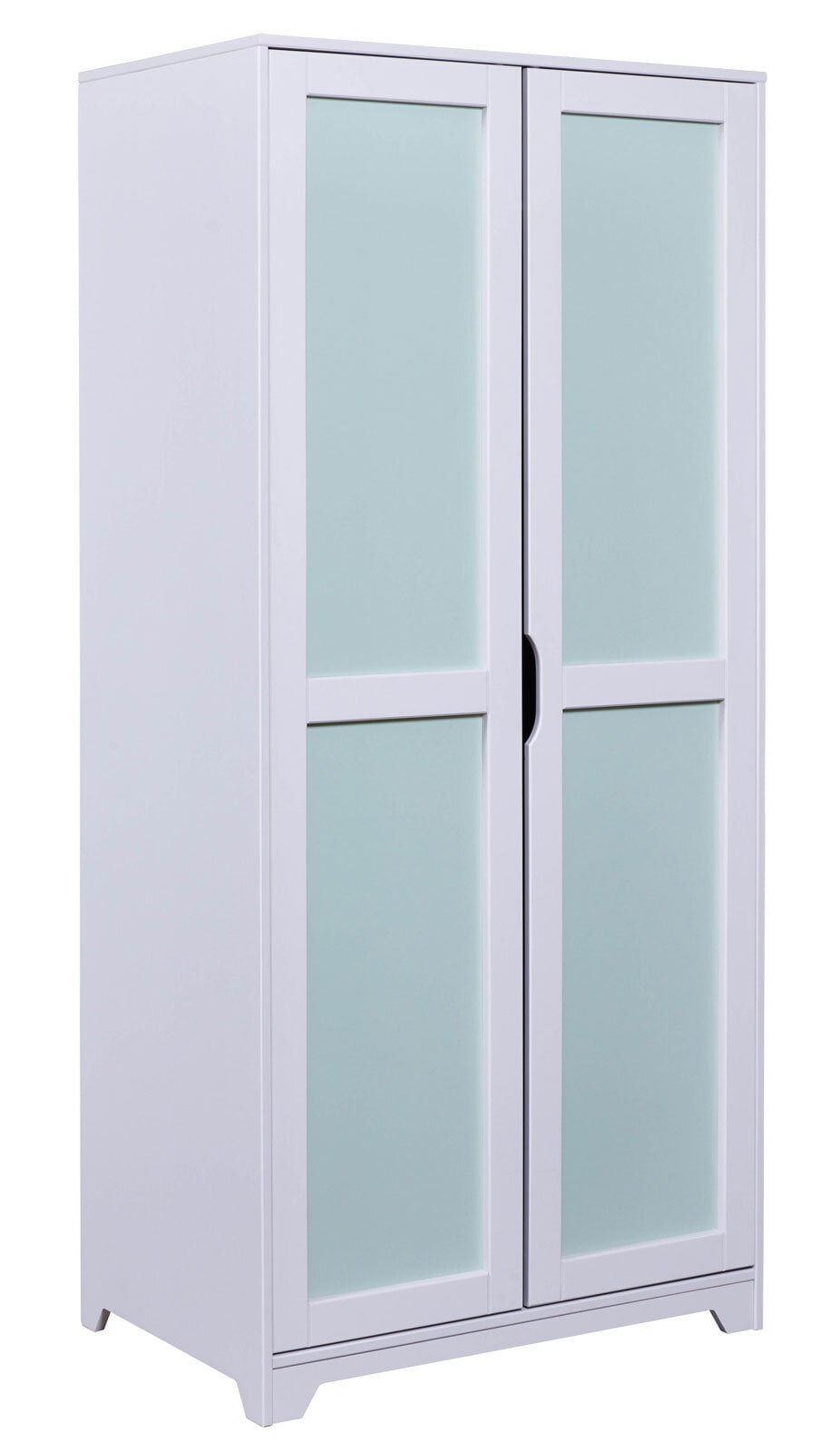 Drehtürenschrank KILIAN 92 x 205 cm weiß/ pastellgrün