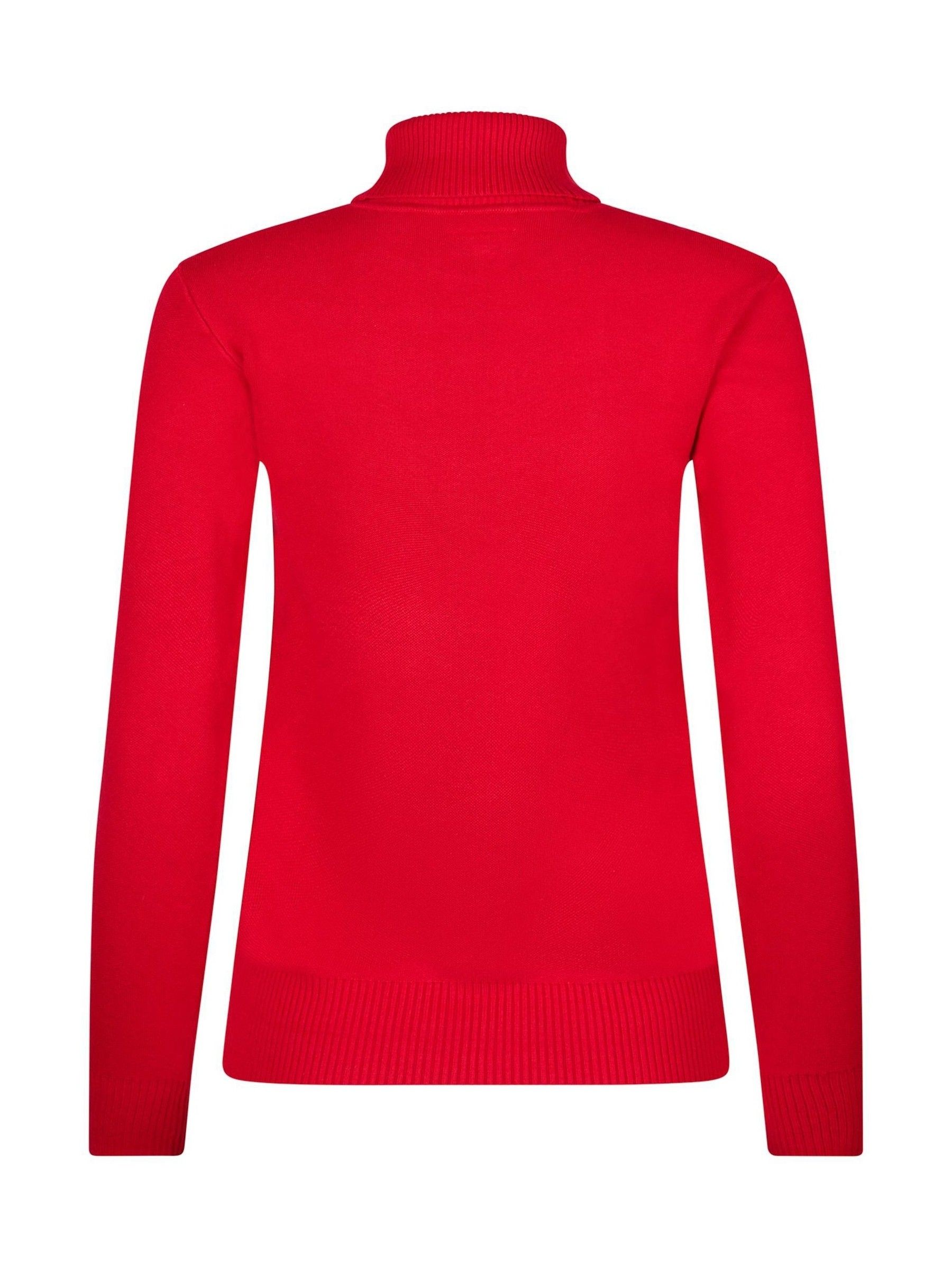 Rood - The Little Tailor Ski Text Slim Fit Christmas Jumper