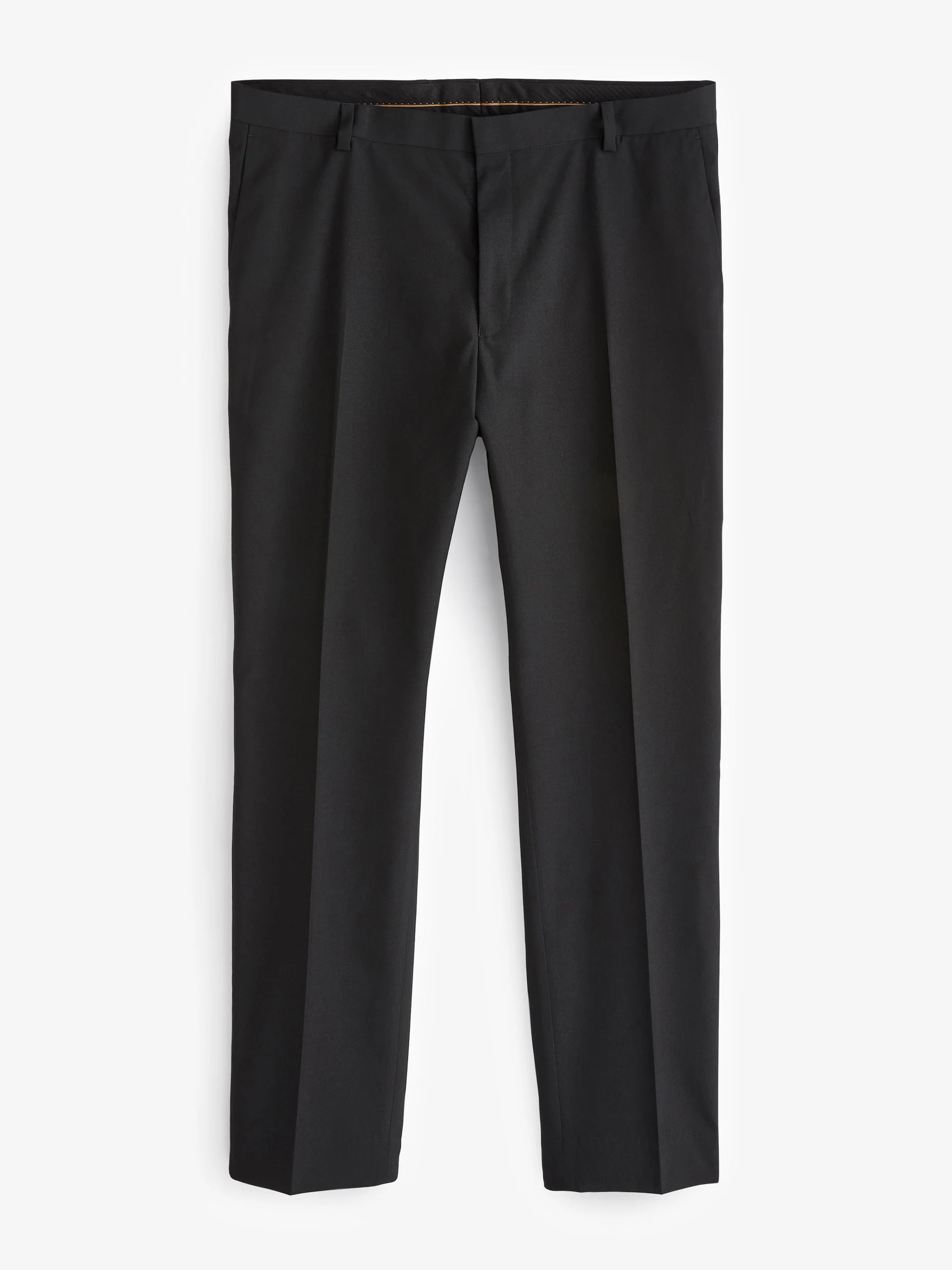 Zwart met bies - Tailored fit - Pantalon in smokingstijl