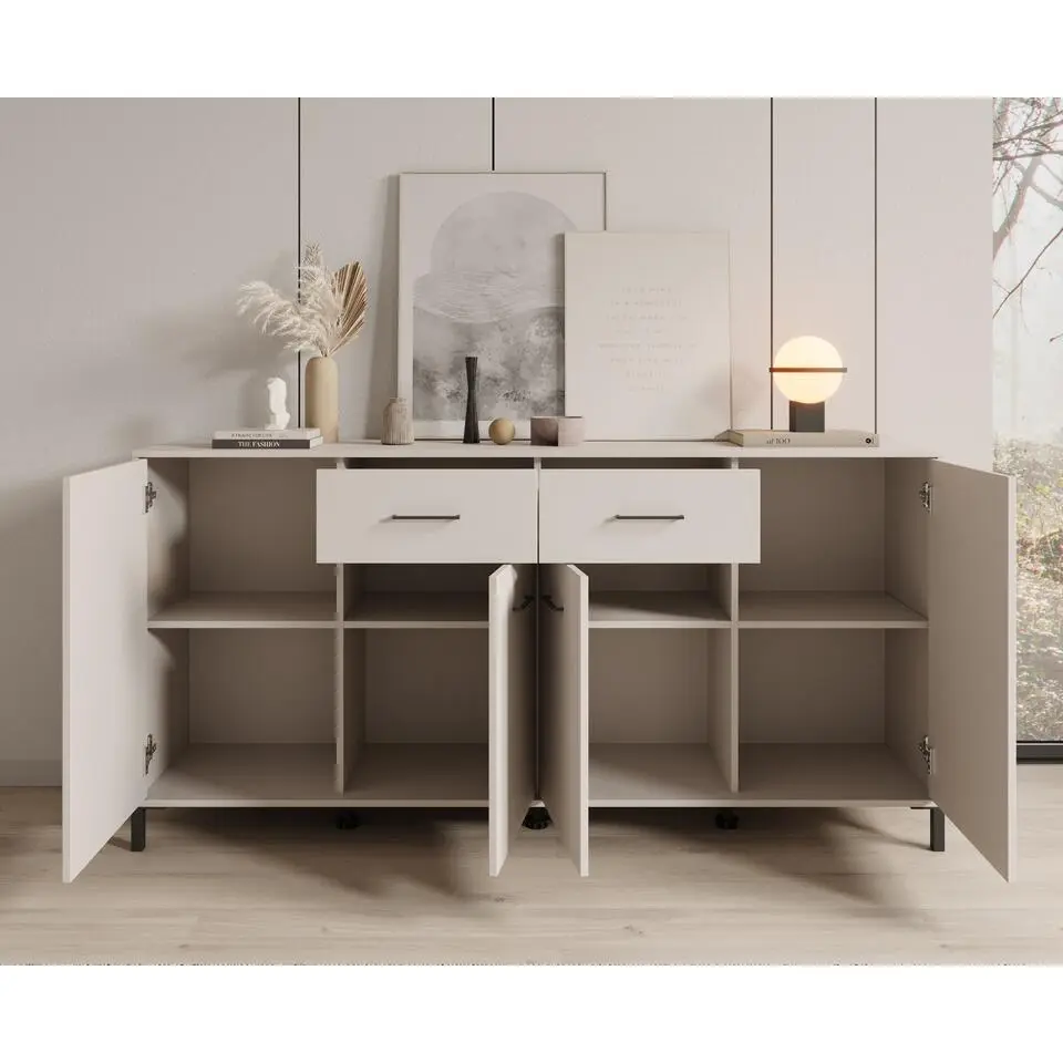 Meubella - Dressoir Vidor - Beige - 183 cm