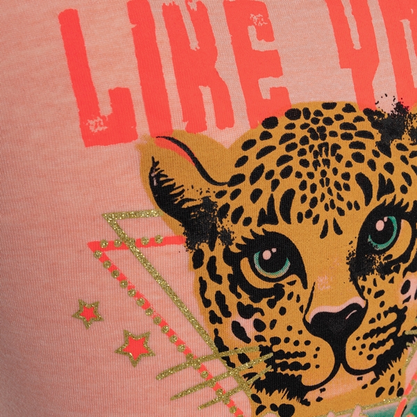 TwoDay meisjes T-shirt met tijgerkop