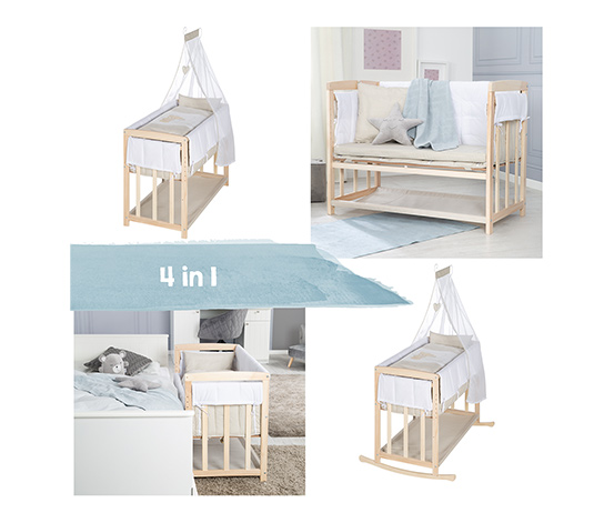 roba 4-in-1-Stuben-Beistellbett »Liebhabär«