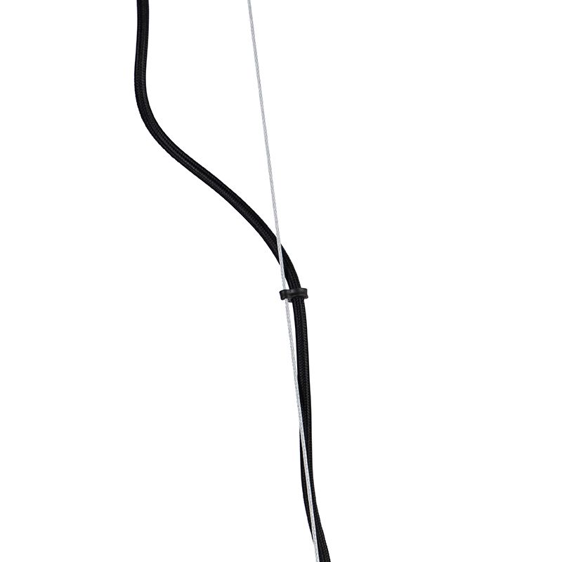 Smart hanglamp zwart met smoke glas 8-lichts incl. 8 Wifi G9 - Uvas