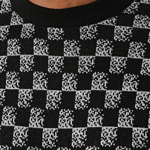 Pull A Carreaux AVH-181 Noir Gris