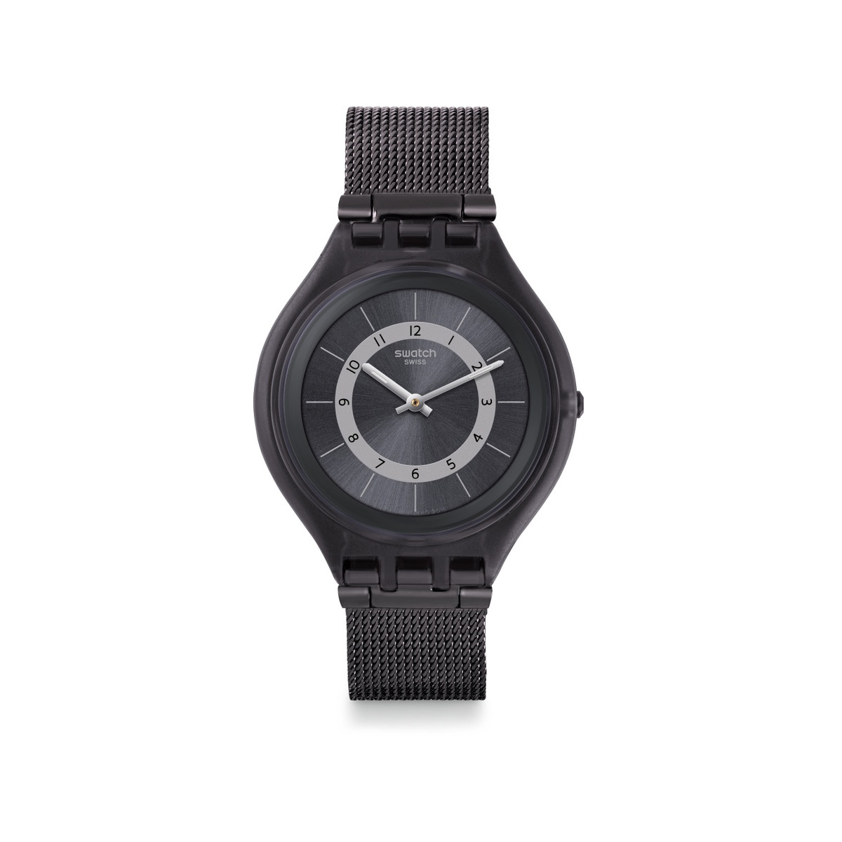 Montre Swatch Skinknight mixte plastique acier noi