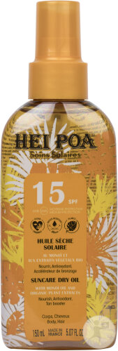 Hei Poa Soin Solaire Huile Solaire De Monoï IP15 Visage Et Corps Spray 150ml