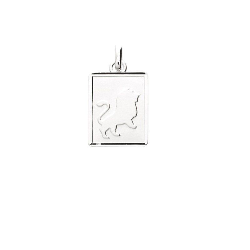 Pendentif mixte - Argent 925 - Signe Astrologique - Lion