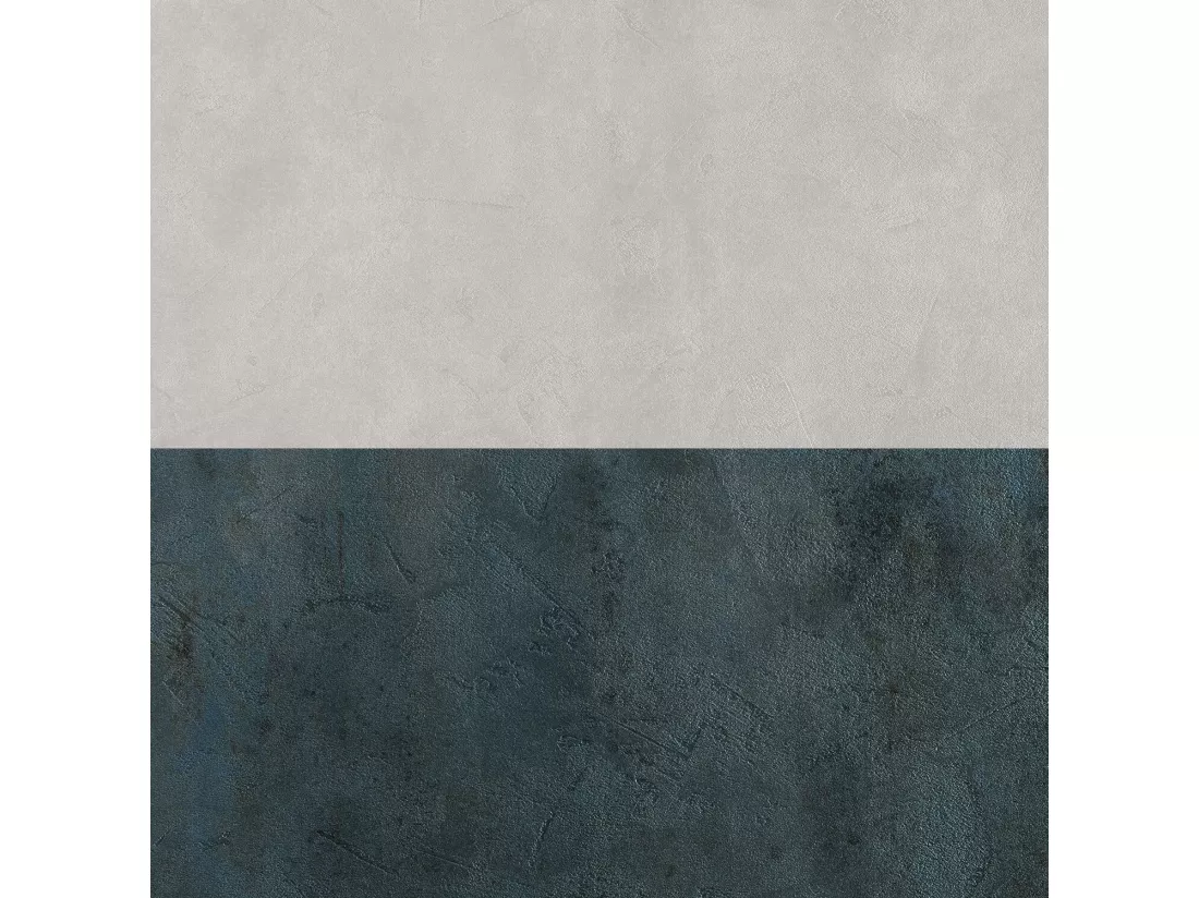 Composition double vasque 4 pieces ASTRA blanc pierre/blue pierre