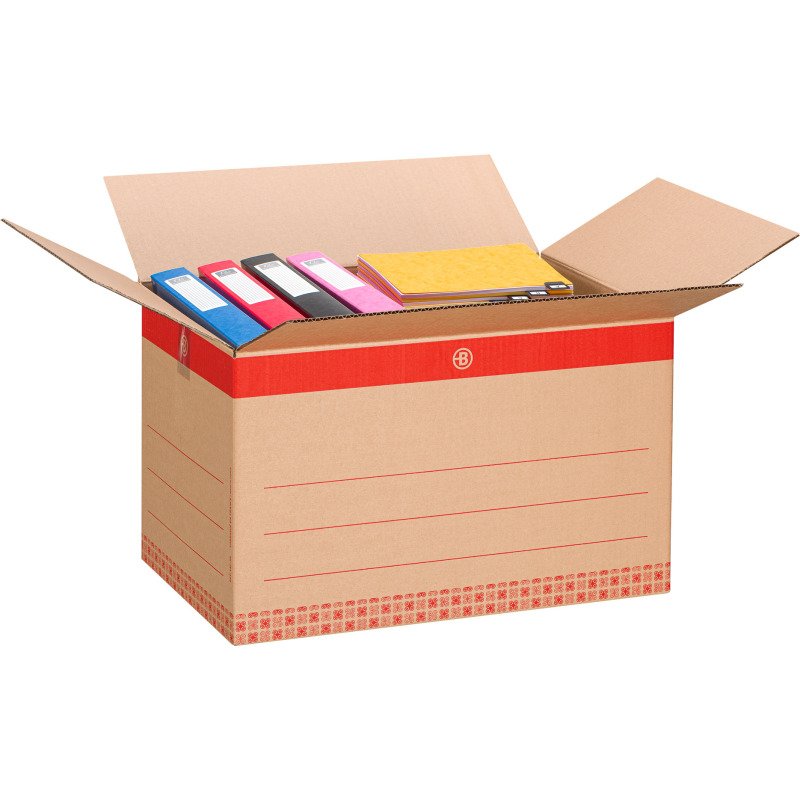 Caisse déménagement Bruneau kraft brun simple cannelure L 55,5 x l 34 x H 36 cm