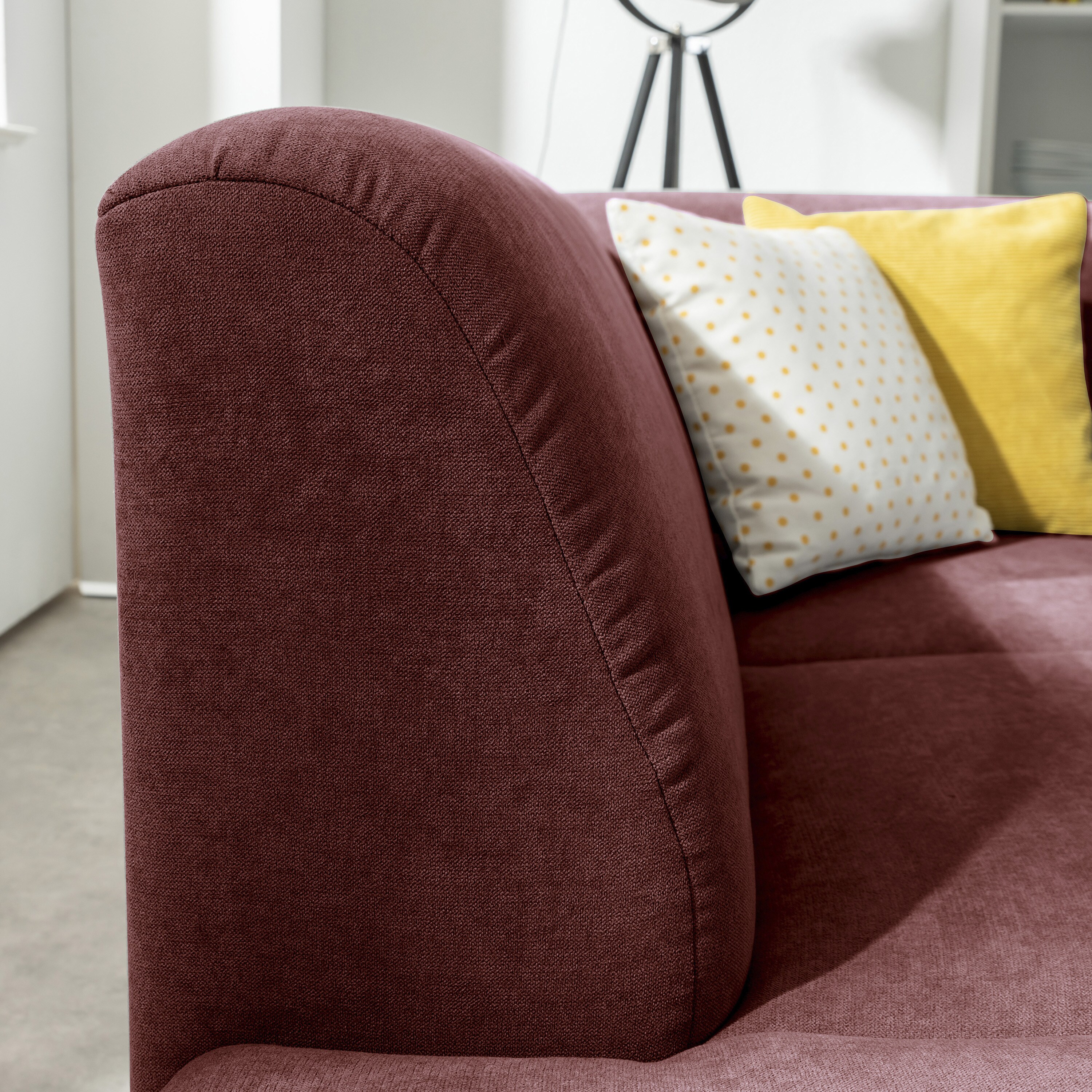 Max Winzer Terrence Ecksofa links mit Sofa 2,5-Sitzer rechts rot