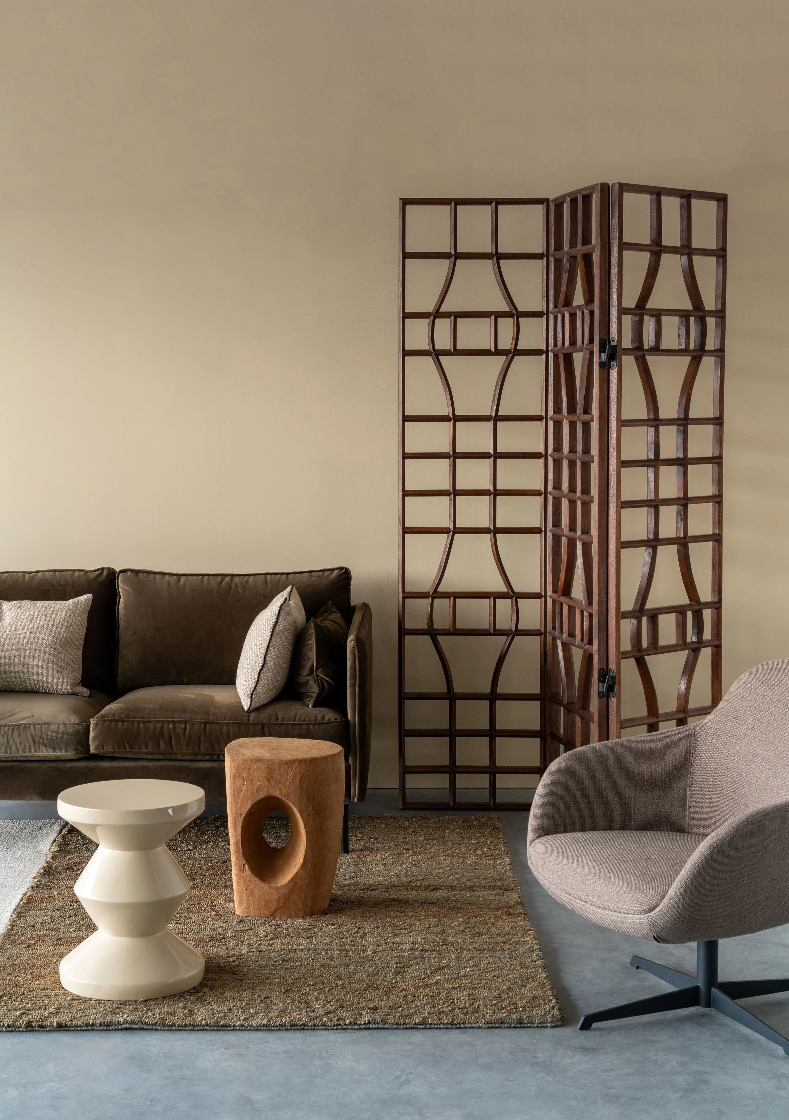 ZIG ZAG - Table d'appoint | Beige