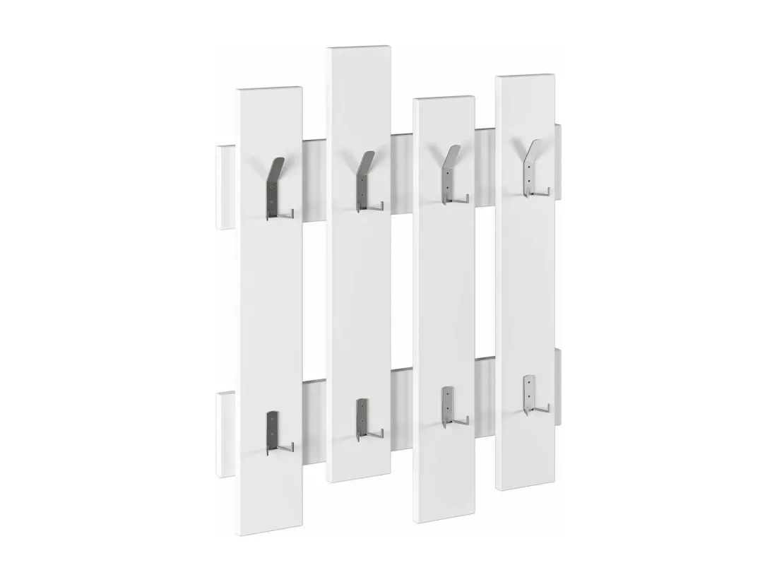 Portemanteau Dpons, Portemanteau, Surmatelas, Cintre mural, 64x4 h79 cm, Blanc