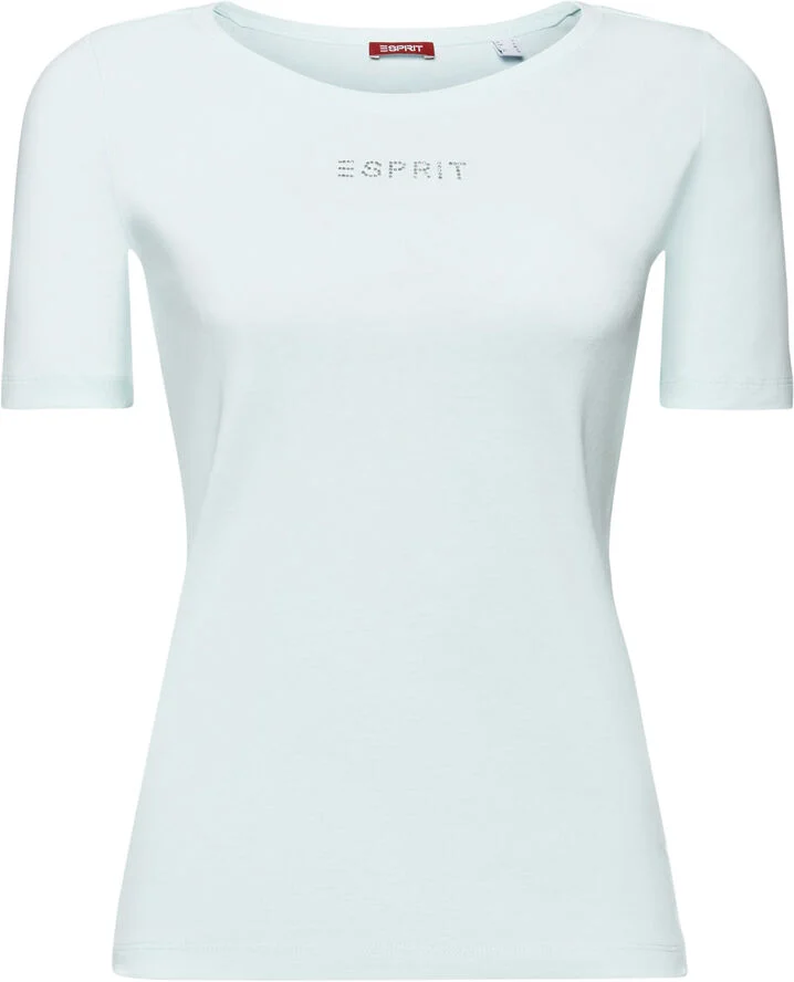 Esprit F_rhinstone tee Light aqua green