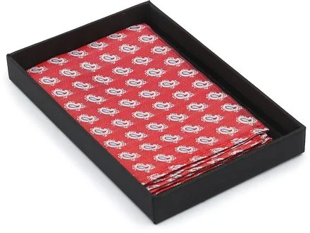 Suitable Zijde Pochet Rood Print PO24-07 kopen